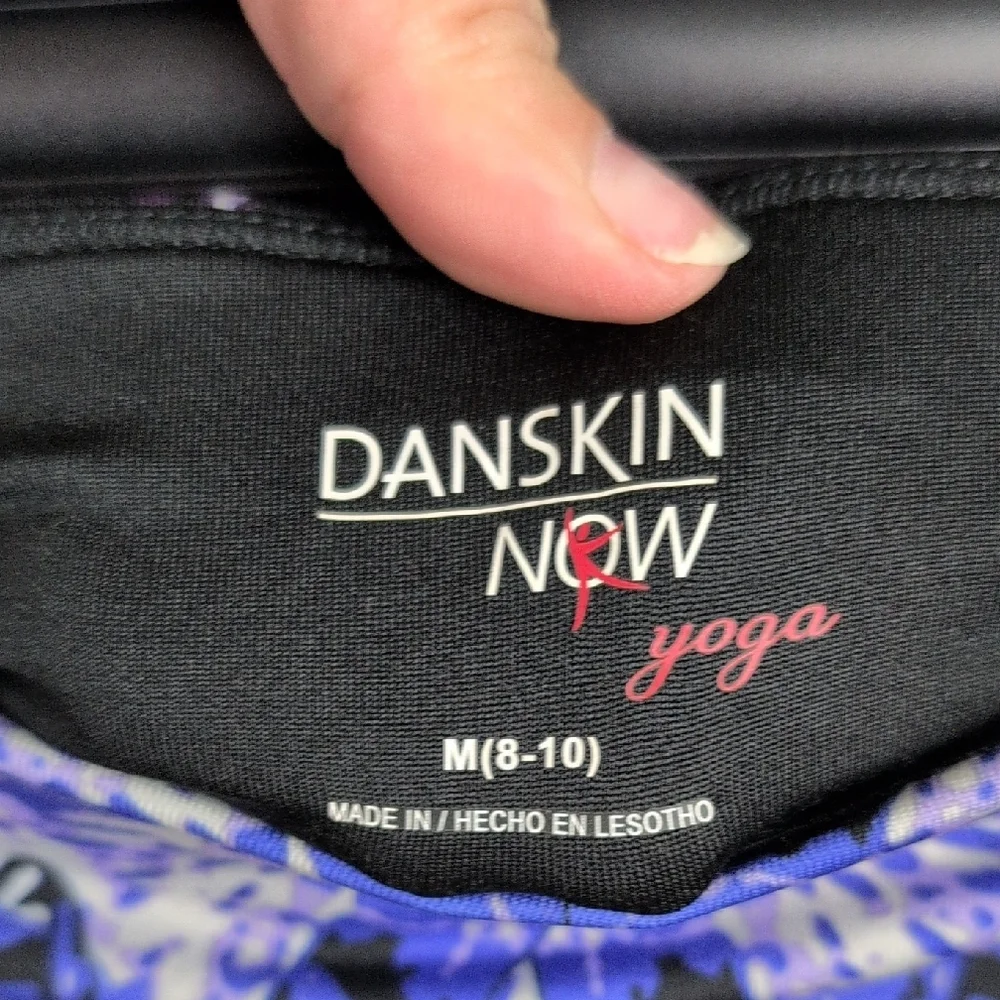 Danskin Purple and Black Leggings with Flared Design - Picture 7 of 8